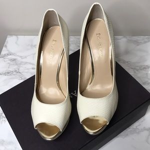 Ivory/Gold detail Enzo Angiolini heels